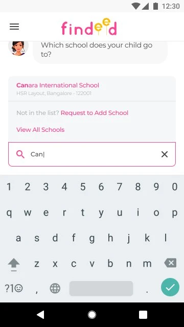 School search with typeahead suggestions