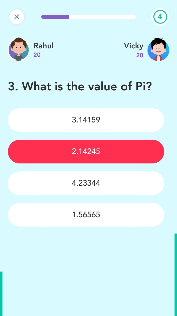 Live multiplayer quiz round